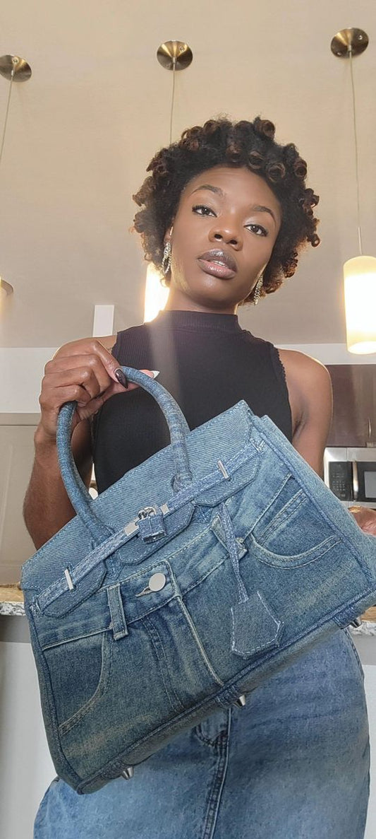 Denim Bankroll Tote